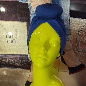 Elegant Blue Head Wrap